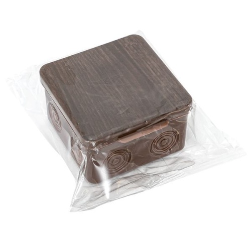 Коробка распаячная КМР-030-035 пылевлагозащищенная без мембранных вводов (80х80х50) тёмное дерево PROxima | код plc-kmr-030-035-t | EKF фото 3