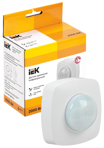 Датчик движения ДД-022 2000Вт 360град 4мх20м IP20 белый | код LDD11-022-2000-001 | IEK фото 2