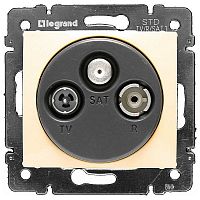 Розетка телевизионная TV/FM/SAT СП Valena механизм сл. кость. (блист.) IEK 695639