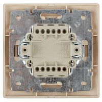 Выключатель Intro Plano 1-102-11 одноклавишный с подсветкой, 10А-250В, IP20, СУ, сосна | код Б0053740 | ЭРА