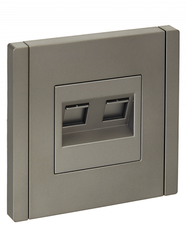 FORTE&PIANO Роз. комп. 2-ая RJ45 кат.6 FP534 ст. IEK | код FP-K20-2-K46 | IEK