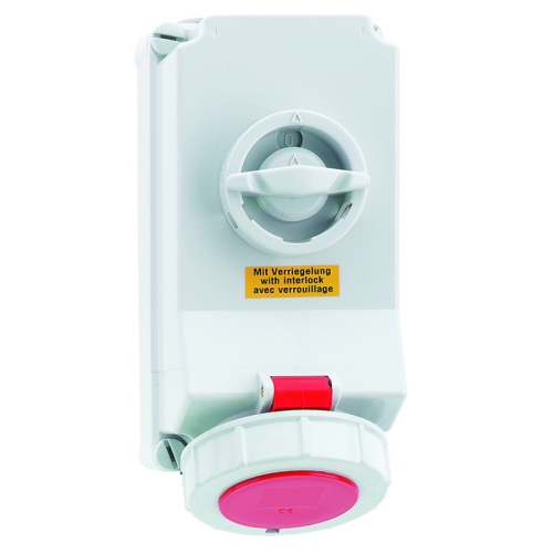 Настенная розетка с блокировкой 32A, 4p, 3h, 380+440V, IP67, Quick-Connect Bals (реф) 16050 | код 16050 | Bals