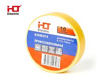 Изолента ПВХ 0.13x15мм 10M (уп./10 шт) желтая HLT | код 084-16-051 | HLT