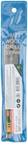 Сверло по дереву перовое 22х152мм FIT 36122 фото 3 Сверло по дереву перовое 22х152мм FIT 36122 фото 3