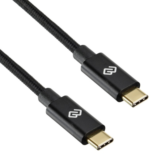 Кабель Digma Power Delivery 100W USB Type-C (m)-USB Type-C (m) 1.5м черный | код 1080466 | DIGMA