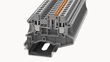 DC4-MT-01P-11-00Z(H) Клемма винтовая DC, 4 мм.кв., с размыкателем, серый | код 11020000187 | DEGSON