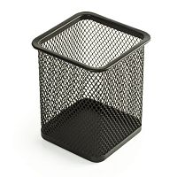 Подставка-органайзер BRAUBERG Germanium, металлическая, квадратное основание, 98х80х80 мм, черная, 231938 | код 231938 | BRAUBERG