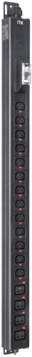 ITK BASE PDU PV1112 22U 1ф 32А 13C13 4C19 3м IEC60309 | код BS-PV-43-13C13-04C19-12 | ITK by IEK