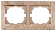 Рамка на 2 поста гор., СУ, Plano, сосна, 1-502-11 | код Б0030097 | ЭРА