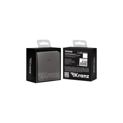 Выключатель ROUND одноклавишный проходной (переключатель) с подсветкой 10А скрытой установки механизм титан | код KR-78-0716-2 | REXANT фото 7