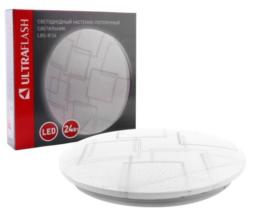 Светильник светодиодный LBS-8124 24Вт 4500К lines настенно-потолочный Ultraflash 15145 Светильник светодиодный LBS-8124 24Вт 4500К lines настенно-потолочный Ultraflash 15145