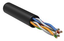 ITK Витая пара U/UTP кат.5E 4х2х24AWG solid LDPE 1м черный (100м/бухта) | код LC3-C5E04-139-100 | IEK