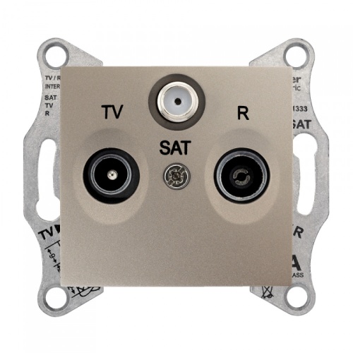SEDNA TV/R/SAT РОЗЕТКА проходная, 8dB, ТИТАН | код SDN3501268 | Systeme Electric