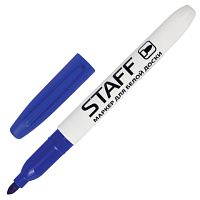 Маркер для доски STAFF, СИНИЙ, тонкий корпус, круглый наконечник, 2,5 мм, 151094 | код 151094 | STAFF
