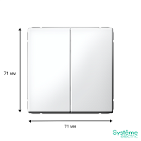 ARTGALLERY 2-клавишный ВЫКЛЮЧАТЕЛЬ КНОПОЧНЫЙ, 10АХ, механизм, быстрозажимные клеммы, ЛОТОС | код GAL001317S | Systeme Electric