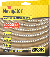 Лента светодиодная 95 310 NLS-2835WW240-18-IP20-24V (уп.5м) Navigator 95310