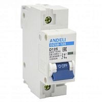 Автоматический выключатель DZ58-125 1P 125A 6KA х-ка (8-12In) (ANDELI) | код ADL01-634 | ANDELI