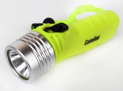Фонарь LED51534 LED 3W SEOUL 30м 4хLR6 дайв. пласт+алюм. блистер желт. Camelion 13360 фото 2