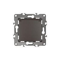 Розетка 2P+E Schuko со шторками с крышкой, 16A-250В, Эра12, бронза, 12-2103-13 | код Б0019328 | ЭРА