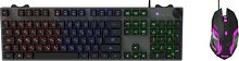 Клавиатура + мышь Оклик 500GMK клав:серый/черный мышь:черный/серый USB Multimedia LED (1546797) | код 1546797 | Oklick