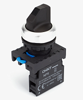 Переключатель с фиксацией NP8-10X/21 без подсветки , черная 1НО IP65 | код 578125 | CHINT