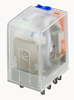 DRPE-2CH-LR-A220-07Z(H), Реле 2СО, 230VAC, 10A, c индикац./тест. кн | код 30010000152 | DEGSON