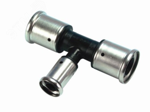 Тройник пресс 50х40х50 переходной, ПВДФ | код 10PK-504050 | Henco