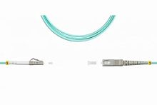 Патч-корд оптический LANMASTER, симплексный, LC/PC-SС/PC, OM3, LSZH, 1.0 м | код LAN-LC-SС/OM3-1.0 | LANMASTER