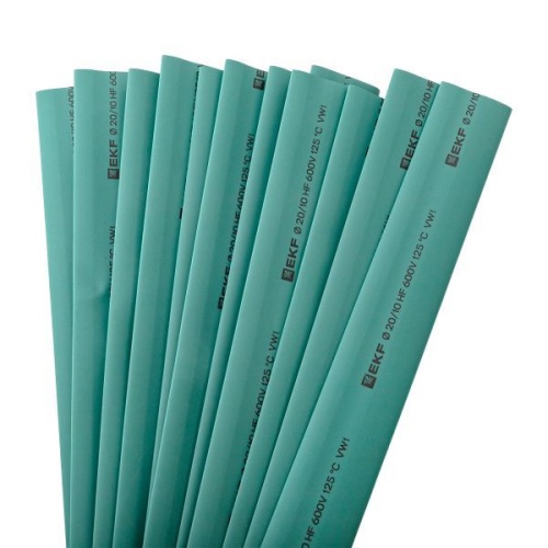 Трубка термоусадочная ТУТ нг 20/10 зел. 1м (уп.50м) PROxima EKF tut-20-j-1m