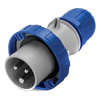Вилка кабельная с безвинтовыми клеммами IP67 32A 2P+E 230В | код DIS2183233F | DKC