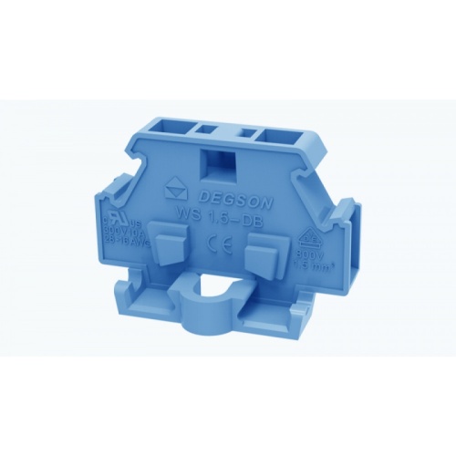 WS1.5-DB-01P-12-00Z(H) Клемма пружинная WS, 1.5 мм.кв., непосредственный монтаж, синий, шт | код 11030000036 | DEGSON