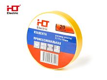 Изолента ПВХ 0.13x15мм 20M (уп./10 шт) желтая HLT | код 084-16-002| HLT
