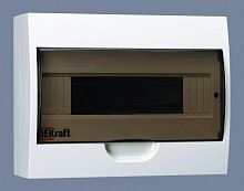 Корпус модульный навесной ЩРH-П-12 тонированная дверь IP41: 1 ряд, 12 модулей, 200 х 256 х 96 (ВхШхГ) | код. 31011DEK | DEKraft