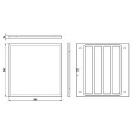 Светильник светодиодный ДВО/ДПО-40Вт с равномерным свечением со встроенным БАП 1час 6500K 595х595 SPO-1-40-6K-M-EM | код Б0065267 | ЭРА