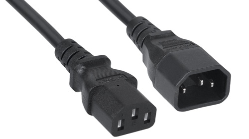 Cabeus PC-189-VDE-1.0-5M Кабель питания монитор-компьютер IEC 320 C13 - IEC 320 C14 (3x1.0), 5 м | код 10812c | Cabeus