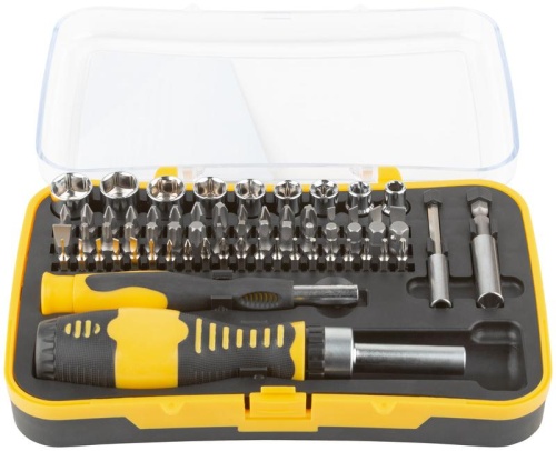 Отвертки реверсивная и для точных работ, набор 65 шт., пластиковый прорезиненный кейс | код 56387 | FIT фото 4 Отвертки реверсивная и для точных работ, набор 65 шт., пластиковый прорезиненный кейс | код 56387 | FIT фото 4