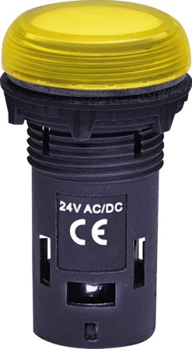 Лампа сигнальная LED матовая ECLI-024C-Y 24V AC/DC (желтая) | код 004771212 | ETI
