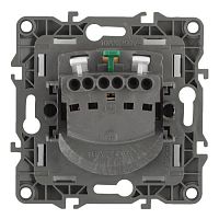 Розетка 2P+E Schuko, 16A-250В, б.л., Эра12, чёрный, 12-2001-06 | код Б0014686 | ЭРА