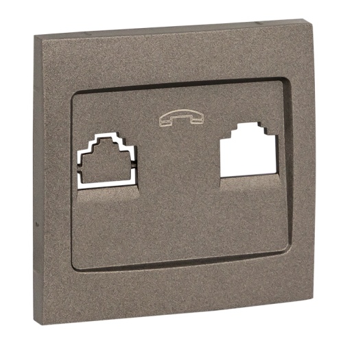 Валенсия лицевая панель розетки Phone 1-местная графит PROxima | код EST01-L-034-60 | EKF Валенсия лицевая панель розетки Phone 1-местная графит PROxima | код EST01-L-034-60 | EKF