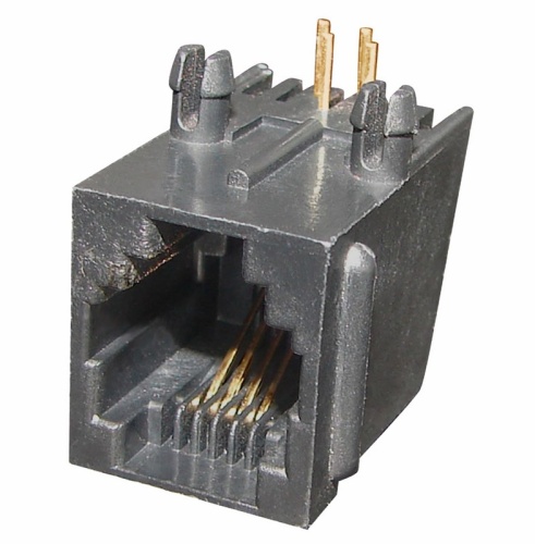 Rexant Модуль Keystone Jack RJ-12(6P4C), FTP экранированный, категория 3, на плату | код 05-1113 | REXANT