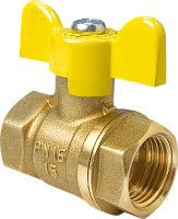 Кран шаровой для газа 11Б27фтМ 1' ВВ ручка бабочка | код VF.277.LB3.100 | Valfex