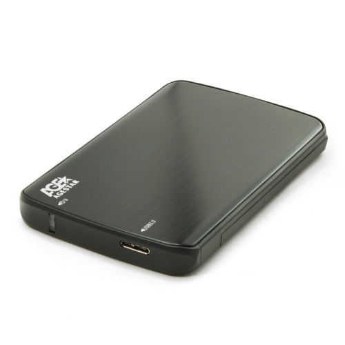 USB 3.0 Внешний корпус 2.5 SATA AgeStar 3UB2A12-6G (BLACK), алюминий, черный, безвинтовая конструкция | код 3UB2A12-6G (BLACK) | AgeStar