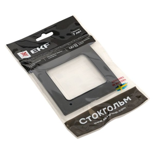 Стокгольм Рамка 1-местная черная PROxima | код EXM-G-302-30 | EKF фото 3