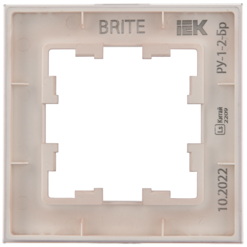 BRITE Рамка 1-мест. РУ-1-2-Бр стекло розовый матовый IEK | код BR-M12-G-31-K14 | IEK фото 3 BRITE Рамка 1-мест. РУ-1-2-Бр стекло розовый матовый IEK | код BR-M12-G-31-K14 | IEK фото 3