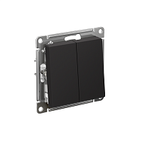 ATLASDESIGN 2-клавишный ПЕРЕКЛЮЧАТЕЛЬ, сх.6/2, 10АХ, быстрозажимные клеммы, КАРБОН | код ATN001065S | Systeme Electric