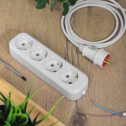 Колодка 4 гнезда c заземлением | код 11-8707 | REXANT фото 5