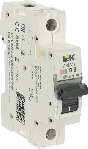 ARMAT Автоматический выключатель M10N 1P B 3А | код AR-M10N-1-B003 | IEK 