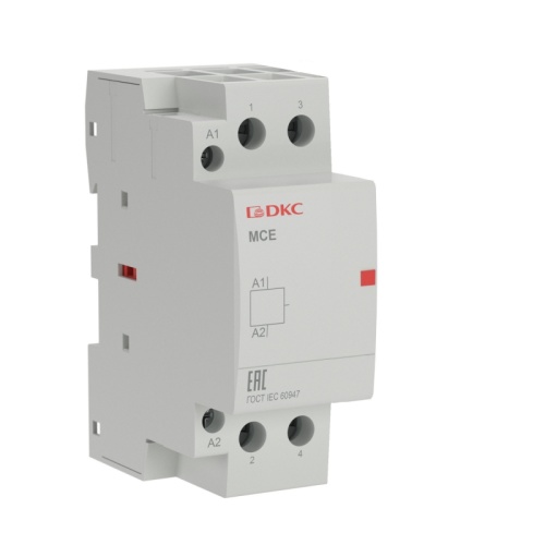 Контактор модульный YON max типа MCE, 2P, 63A, 240В, 2НО | код MCE-63-20-A240 | DKC