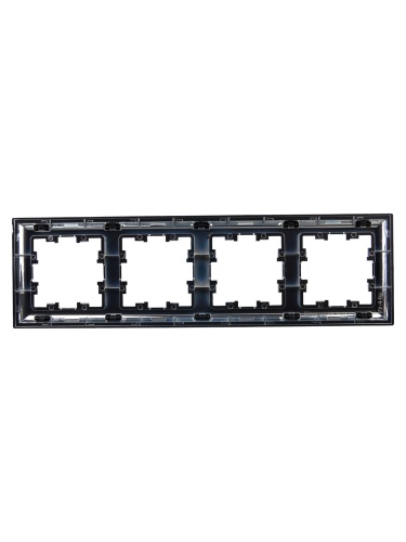 Рамка 4-м BRITE РУ-4-Бр хром/черн. | код BR-M42-12-2-K23 | IEK фото 4