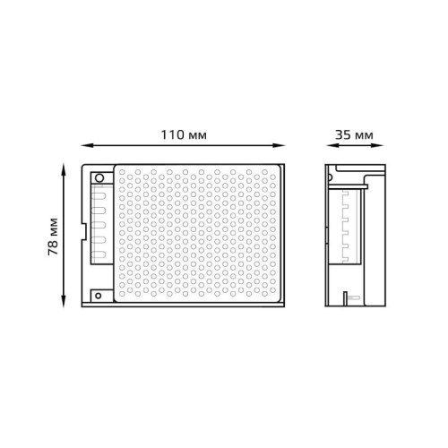 Блок питания для светодиодной ленты Black 60Вт 12В IP20 (драйвер) GAUSS 202003060 фото 4